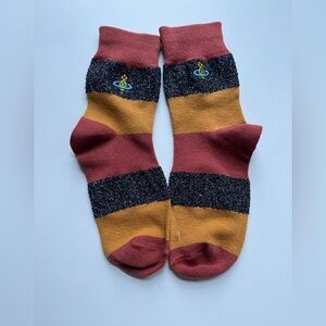 Vivienne Westwood Red and Gold Striped Socks